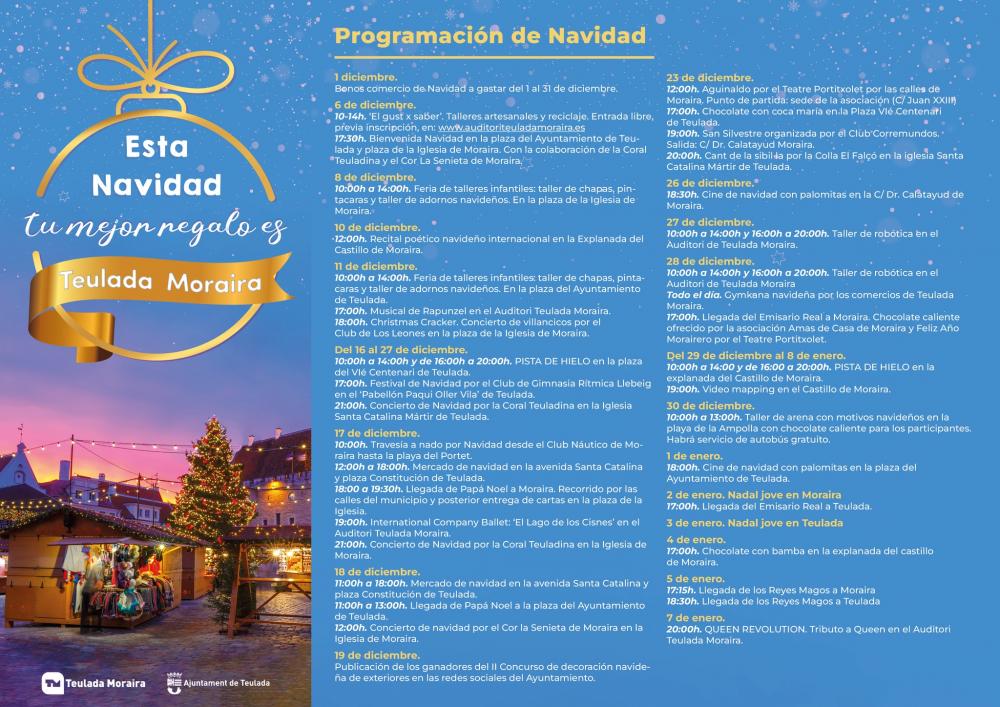 Programación Navidad 2022 en Teulada-Moraira