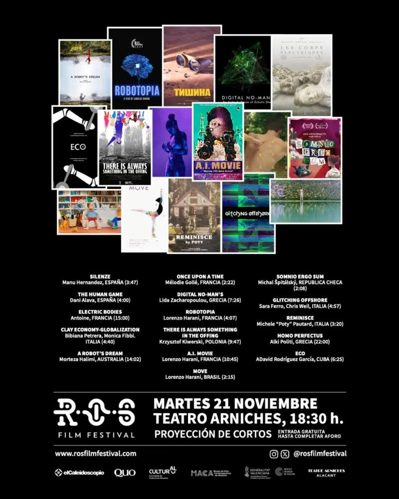 Proyección de cortometrajes del Ros Film Festival 2023