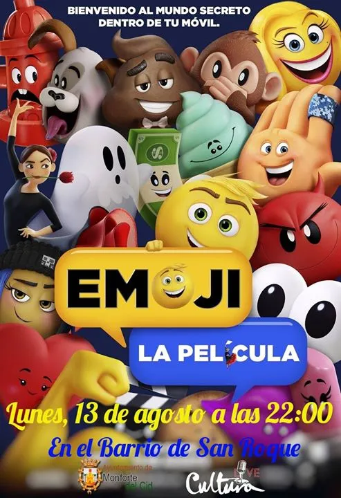 Proyección de Emoji en Barrio de San Roque Monforte del Cid