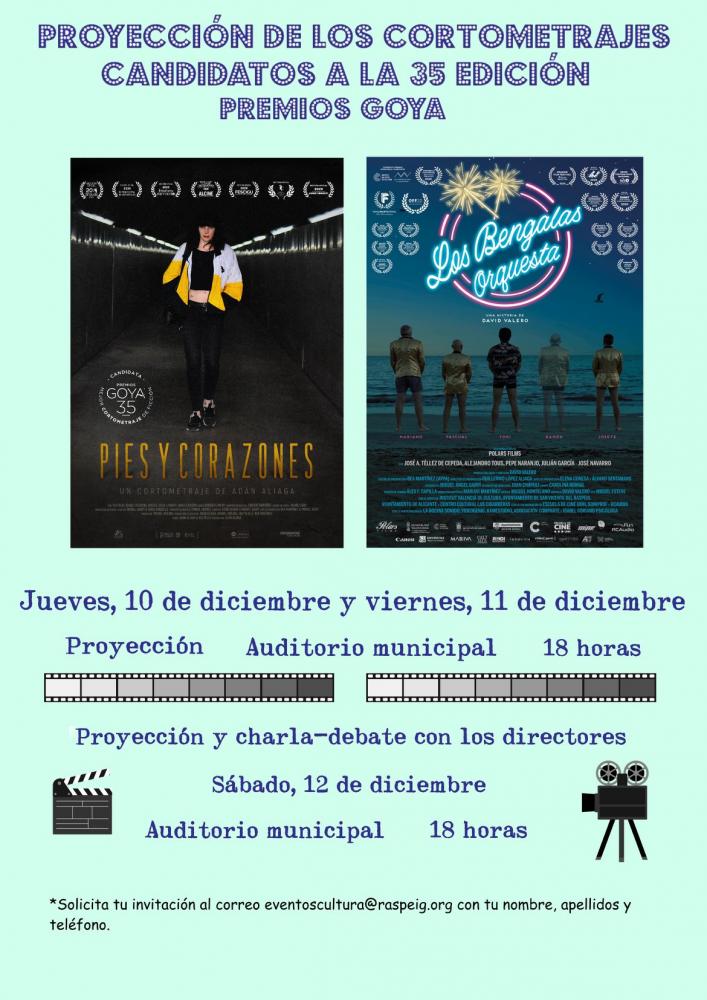 Proyección de los cortometrajes candidatos a la 35 edición premios Goya