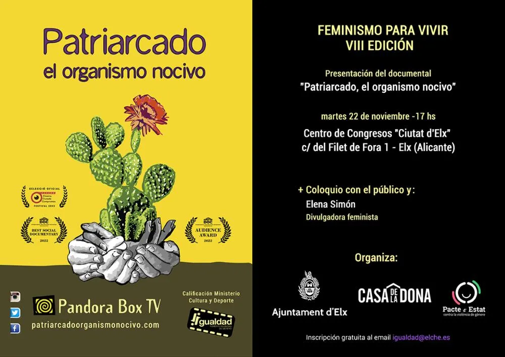 Proyección del  Documental Patriarcado: El organismo nocivo