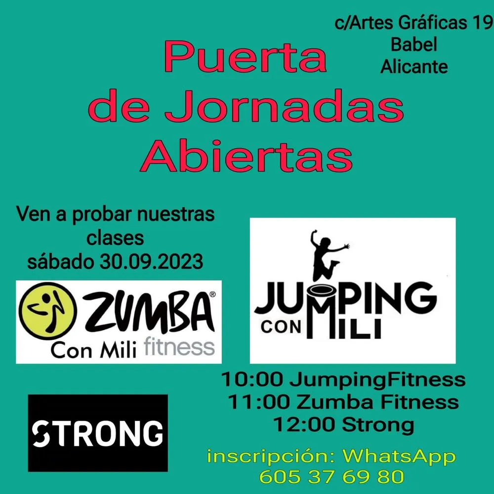 Puertas Abiertas - Jumping Zumba Mili Alicante