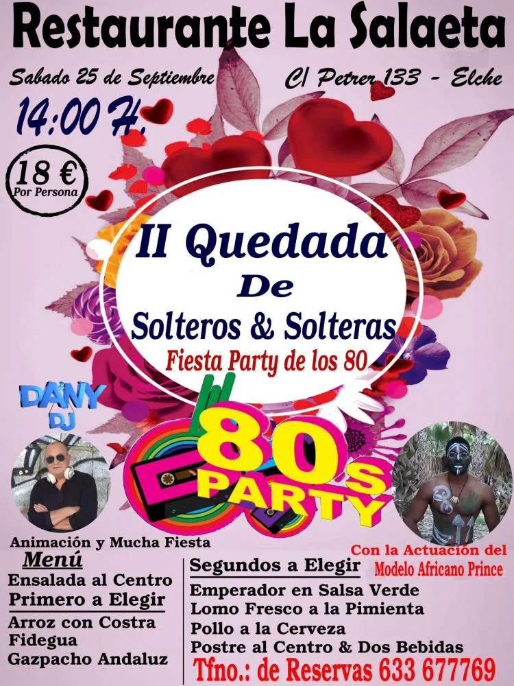 Quedada de solteros y solteras 80's party