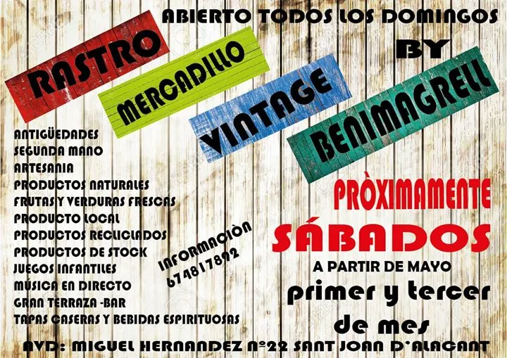 Rastro y Mercadillo Benimagrell Vintage