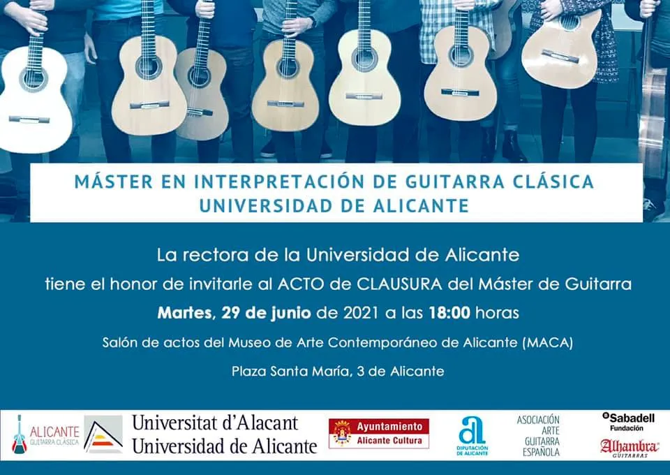 Recital de guitarra - Ceremonia de Clausura del Master de Guitarra de la UA