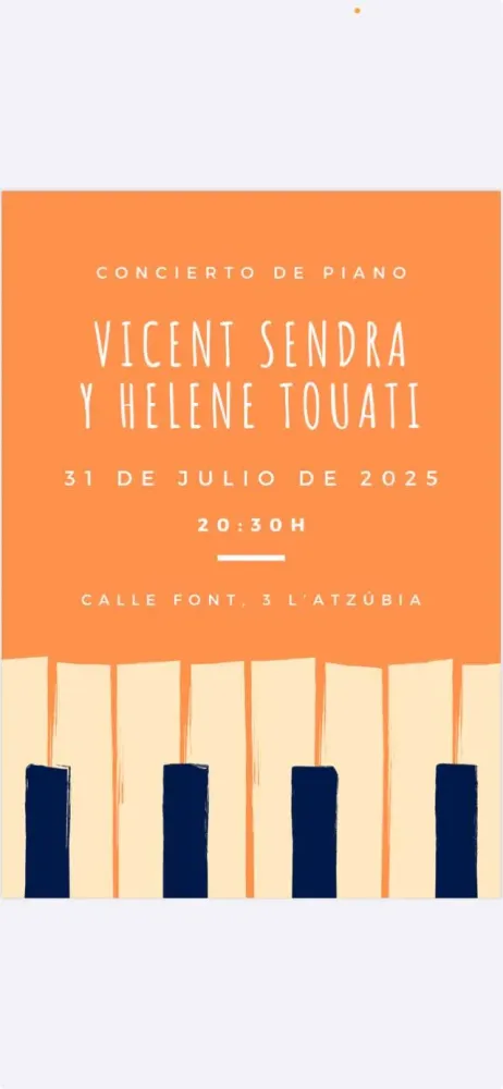 Recital de piano L'Atzúbia