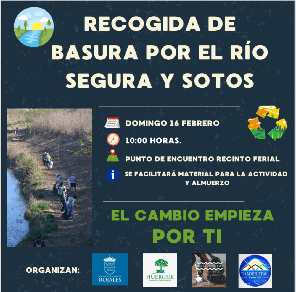 Recogida de Basura por el río Segura y Sotos