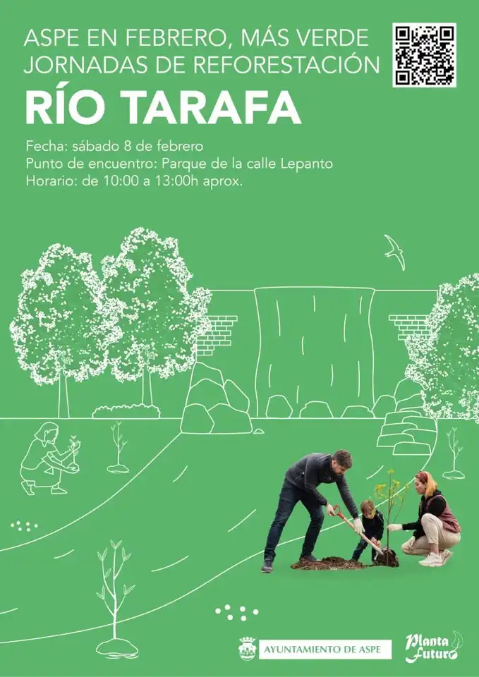 Reforestacion del Rio Tarafa de Aspe