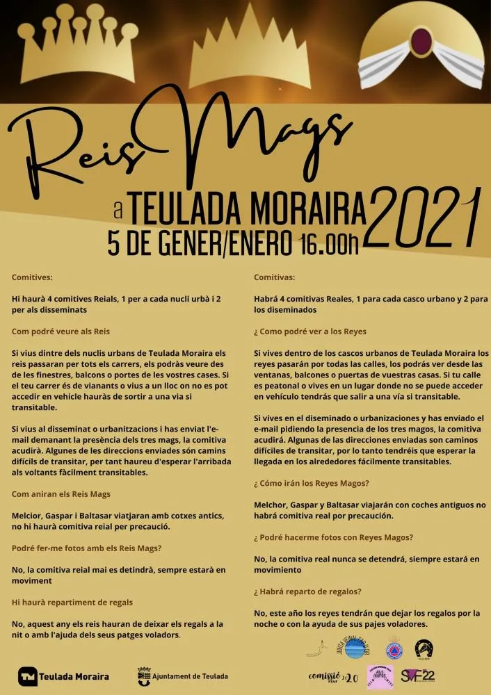 Reis Magos Teulada Moraira 2021