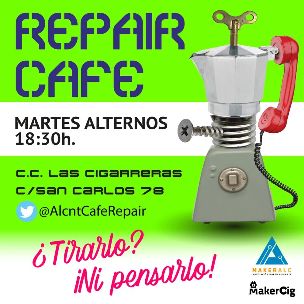 Repair Café en el Espacio Maker de Las Cigarreras