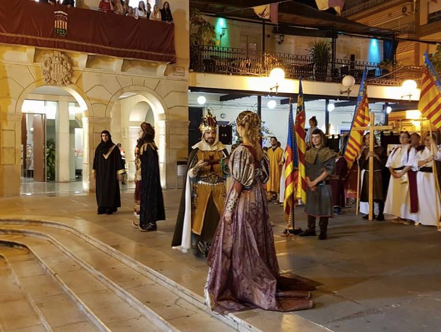 Representación de la entrada triunfal de Jaume I enRaspeig