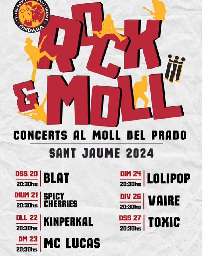 Rock & Moll - Conciertos al Moll del Prado ► San Jaume 2024