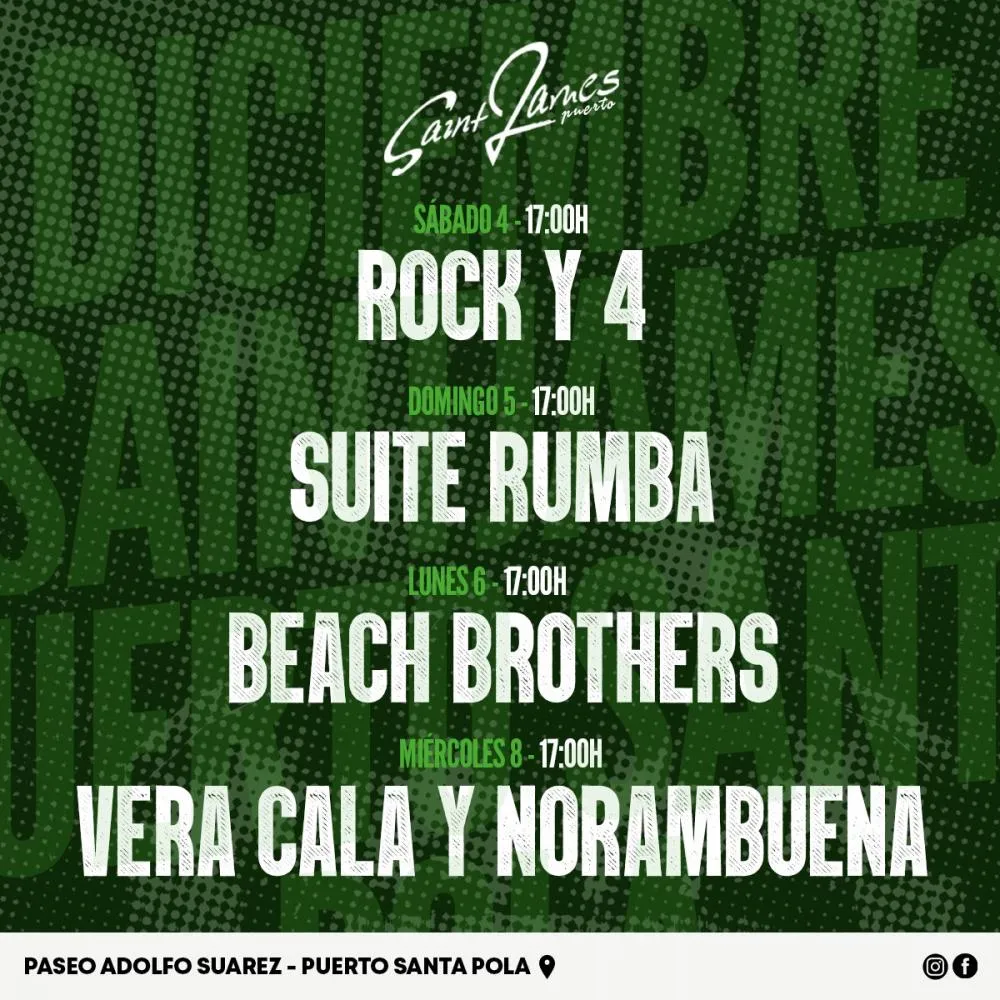 Rock y 4, Suite Rumba, Beach Brothers y Vera Cala y Norambuena