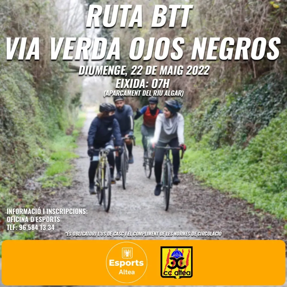 Ruta BTT a la Vía Verde de Ojos Negros desde Altea