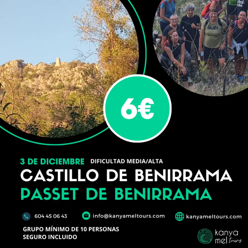 Ruta castillo y Passet de Benirrama