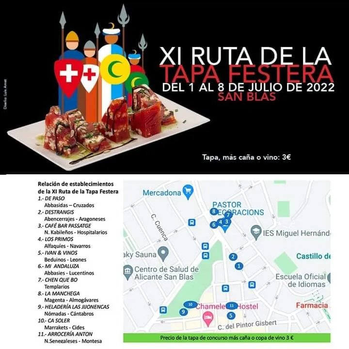 Ruta de la Tapa Festera San Blas 2022
