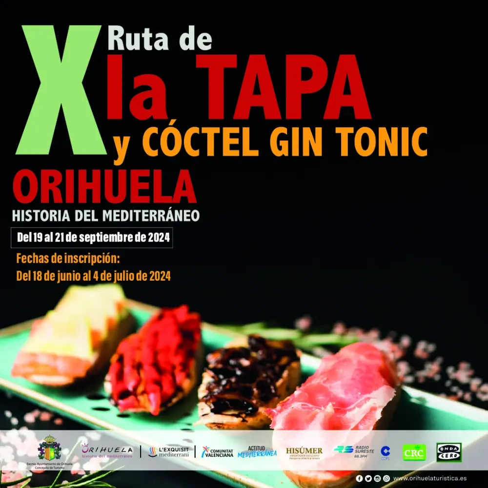 Ruta de la Tapa y Cóctel-Gin-Tonic de Orihuela 2024