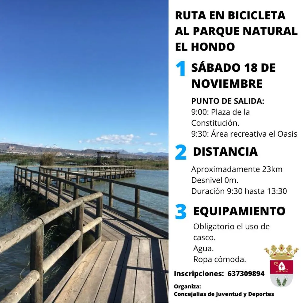 Ruta en bicicleta al parque natural El Hondo