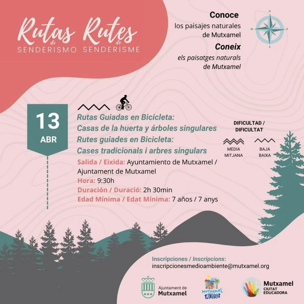Ruta guiada en bicicleta: Casa de la huerta y árboles singulares