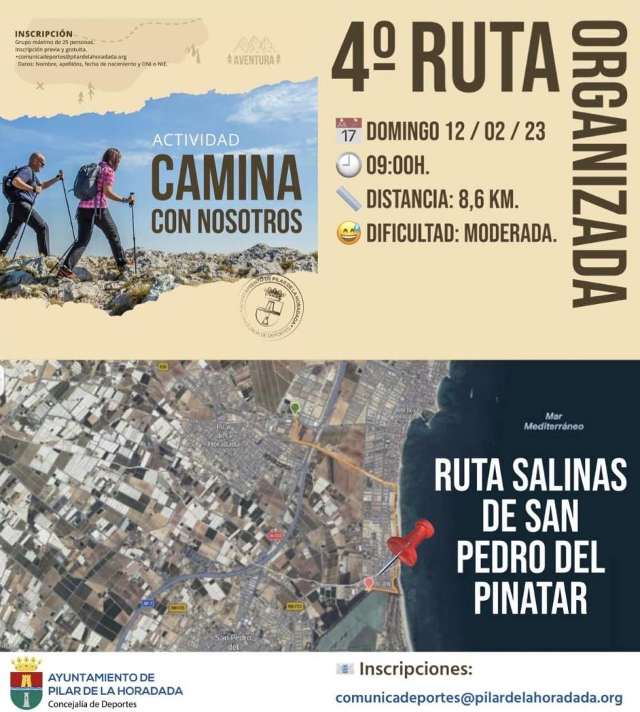 Ruta Salinas de San Pedro del Pinatar "Camina con nosotros" de la Concejalía de Deportes