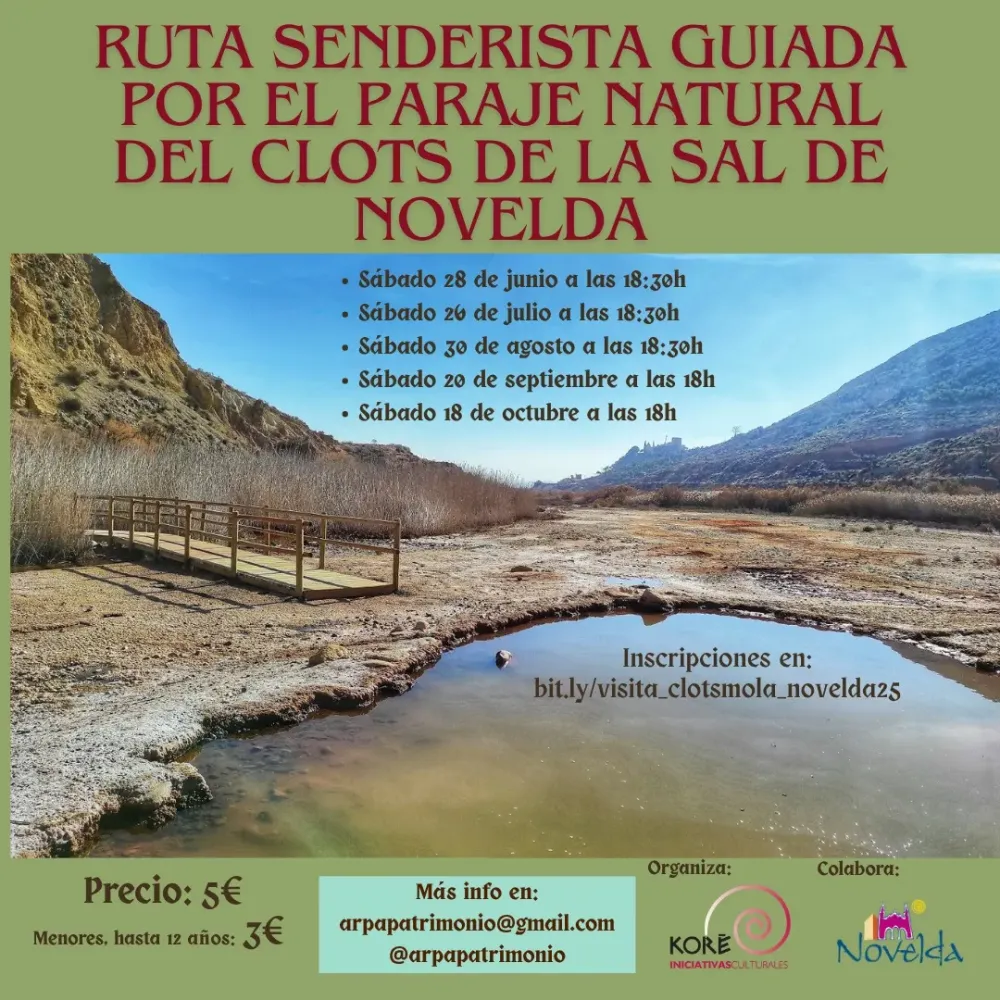 Ruta Senderista Guiada por el Paraje Natural del Clot de la Sal de Novelda