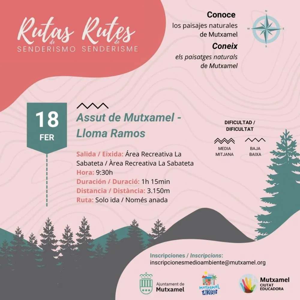 Rutas de Senderismo Assut de Mutxamel Lloma Ramos