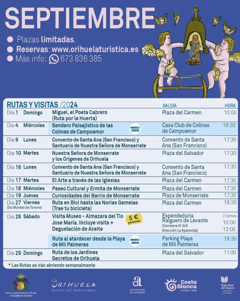 Rutas dedicadas a la Virgen de Monserrate Orihuela 2024