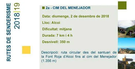 Rutes de senderisme 2018/19 Universidad de Alicante