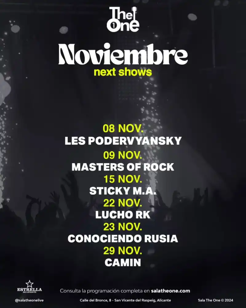 Sala The One Noviembre 2024