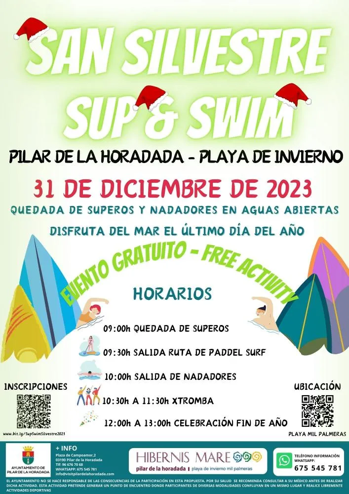 San Silvestre Sup & Swim Pilar de la Horadada Playa de Invierno