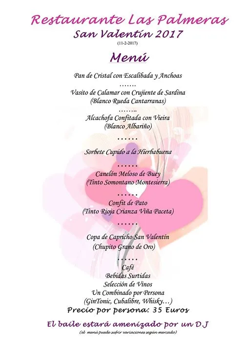 San Valentín 2017 - Camping Las Palmeras