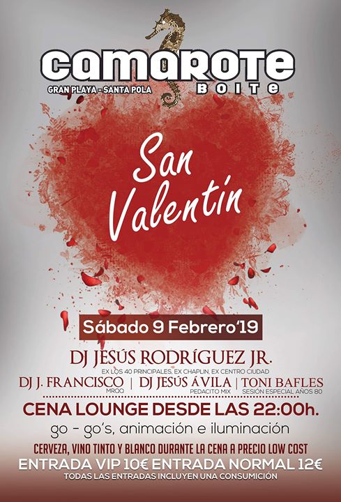 San Valentín 2019 en Sala Camarote