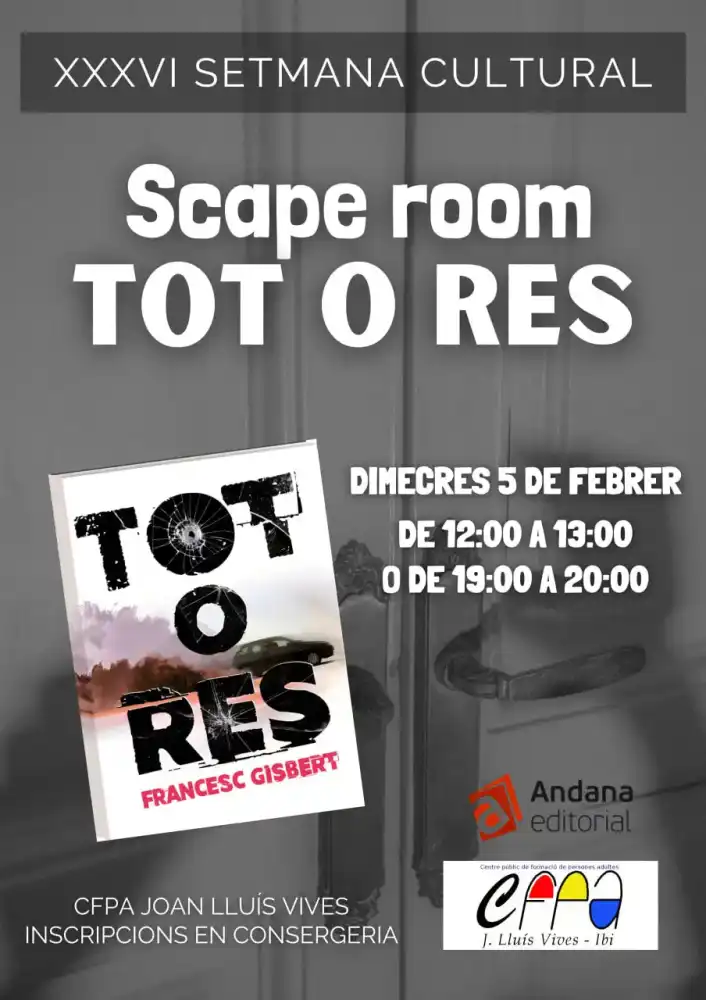 Scape Room Tot o Res ► Semana Cultural "Res a Pedre, molt a guanyar" 2025