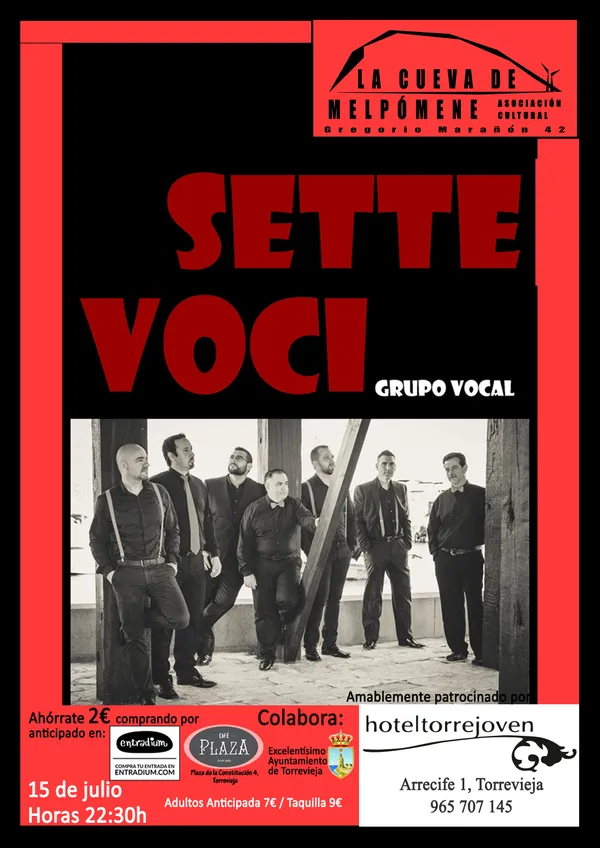 Sette Vocci en concierto en Torrevieja