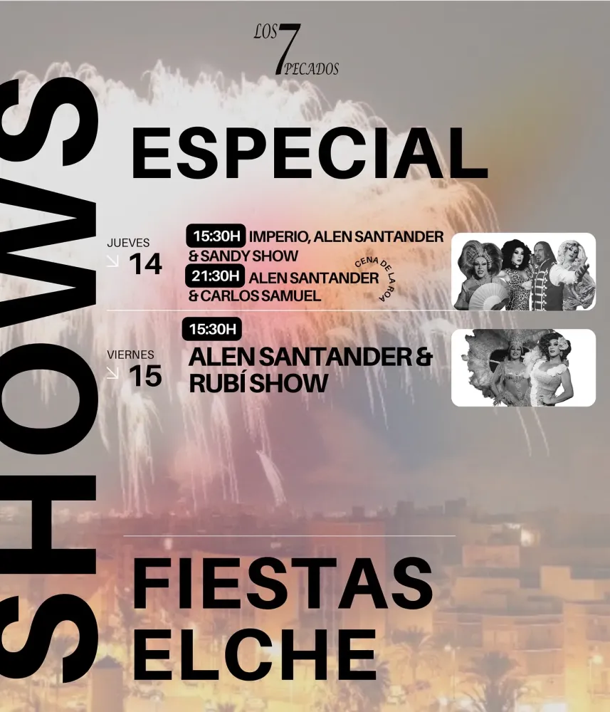 Shows de Imperio, Alen Santander y Sandy Show