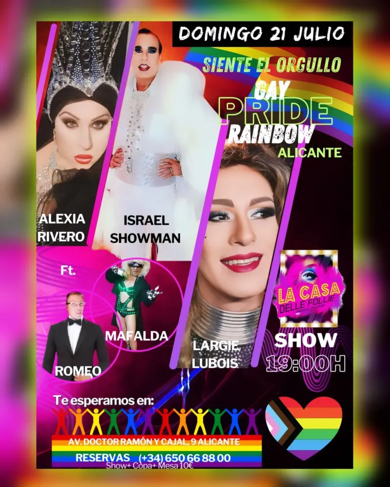 Siente el orgullo Gay Pride Rainbow Alicante