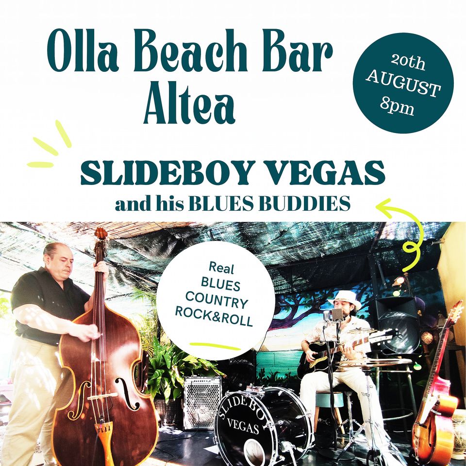 Slideboy Vegas en La Olla Beach Bar, Altea
