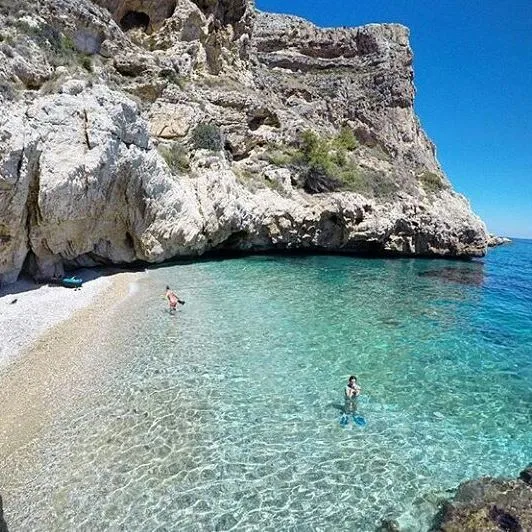 Snorkel Cueva Del Moraig , Cala Tiestos ( Benitachell )
