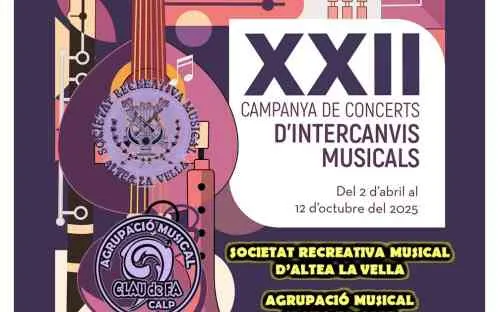 Societat Recreativa Musical D'altea la Vella y Agrupación Musical CLAUdeFA-Calp ► Conciertos de intercambio