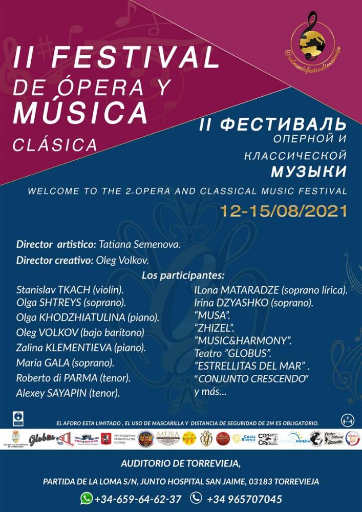Sol Music Festival Torrevieja - Festival de ópera y música clásica de Torrevieja 2021
