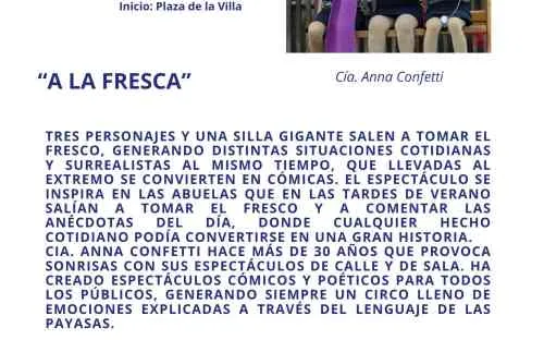 Somiarteatre Calp. La Cía Anna Confetti Presenta "A la Fresca"