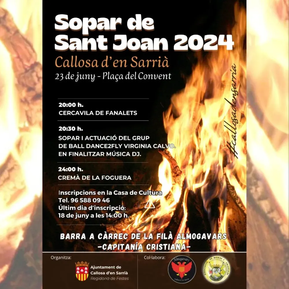 Sopar de Sant Joan 2024 Callosa d'en Sarrià