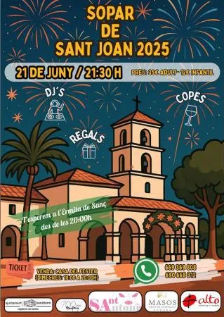 Sopar de Sant Joan - Festa de Sant Antoni 2025