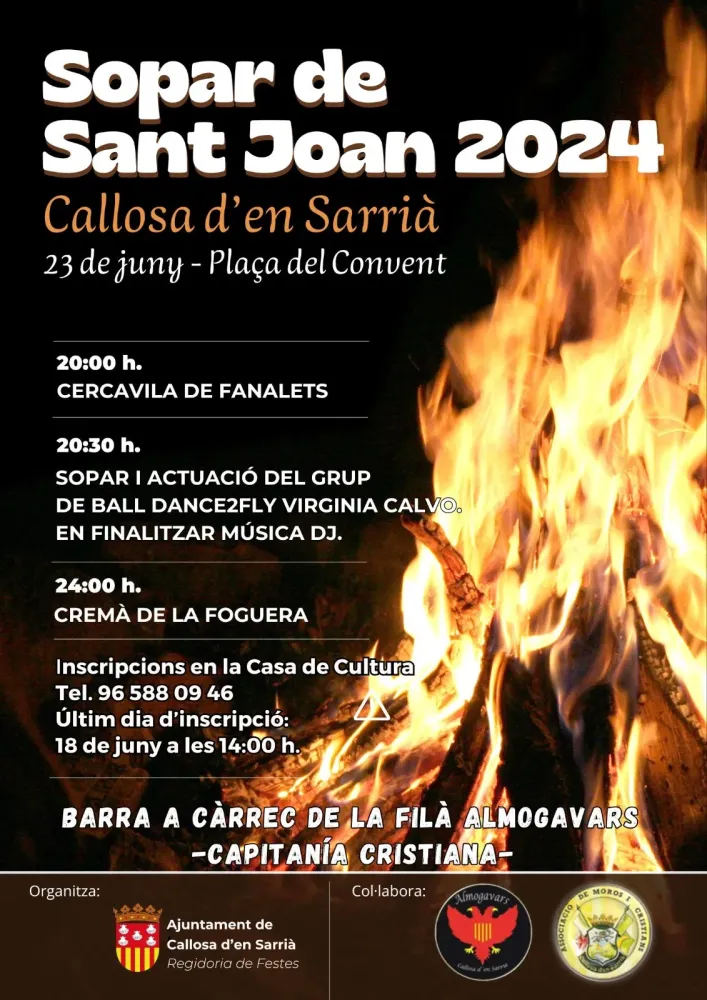 Sopar de Sant Joan Callosa de Ensarriá 2024