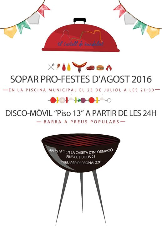 Sopar Pro-festes d'agost 2016 - El Castell de Guadalest