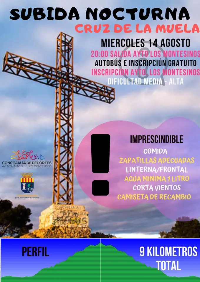 Subida nocturna Cruz de la Muela