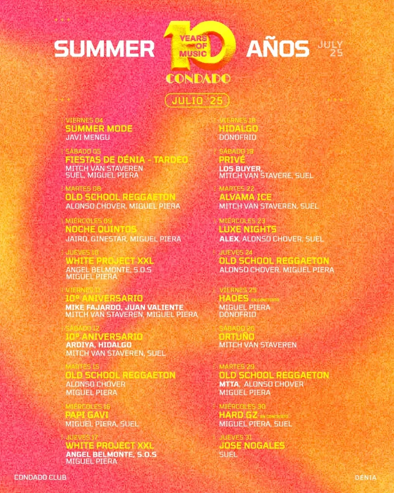 Summer 2025 Julio en Condado