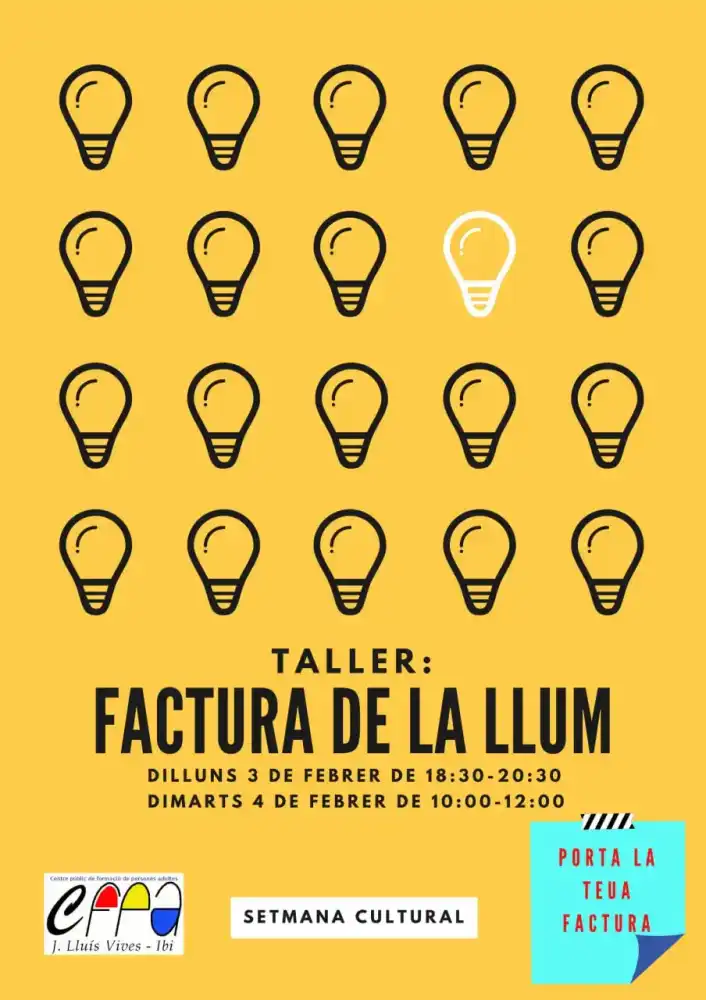 Taller: Factura de la Llum ► Semana Cultural "Res a Pedre, molt a guanyar" 2025