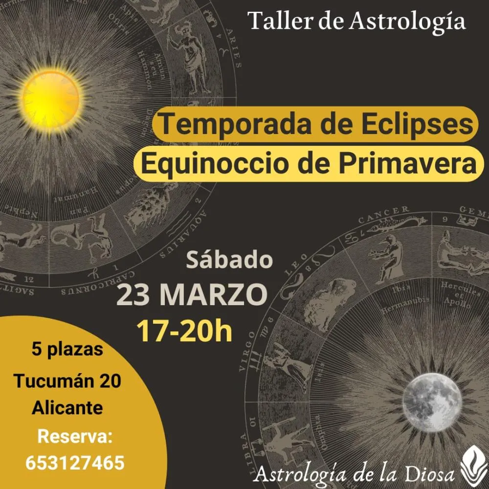 Taller de astrología - Temporada de eclipses, equinocio de primavera