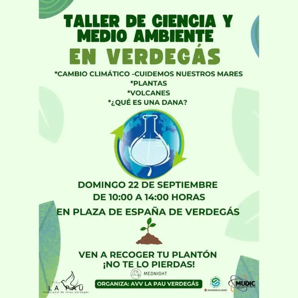 Taller de ciencia y medio ambiente en Verdegás